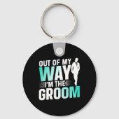 Uit de weg, ik ben de bruidegom vrijgezellenfeest  sleutelhanger (Voorkant)