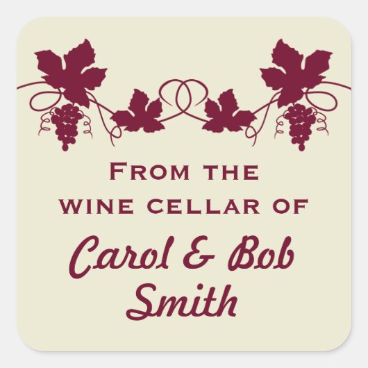 Uit de wijnkelder van Sticker (Voorkant)