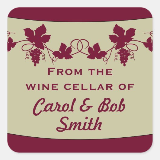 Uit de wijnkelder van Sticker (Voorkant)