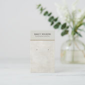 UIT DE WIT-GRAY CONCRETE STUD EARRING DISPLAY-KAAR VISITEKAARTJE (Staand voorkant)