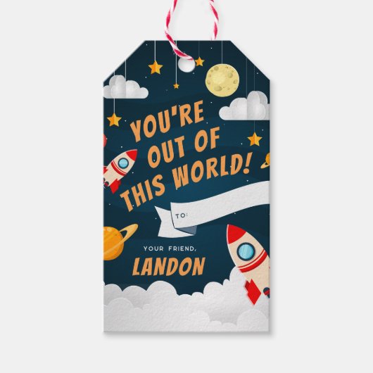 Uit deze Valentijnsdag van de wereldklas Cadeaulabel (Voorkant)