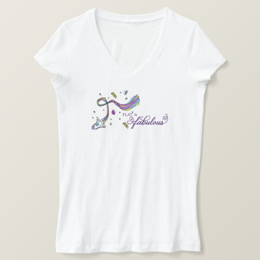 Uit deze wereld Flat & Fabulous T-shirt (Design voorkant)