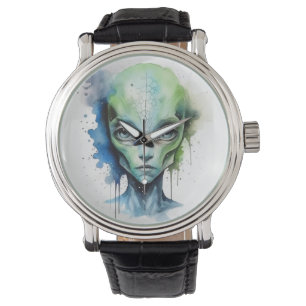 Uit deze wereld Galaxy Alien UFO Horloge