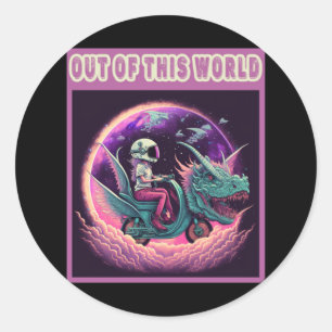 Uit deze wereld Grappig Trending Quote Ronde Sticker