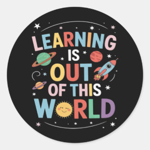 Uit deze wereld Grappige Trending Meme Quote Ronde Sticker