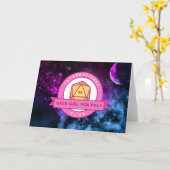 "Uit deze Wereld" IGGPPC Logo Wenskaart Kaart (Gele Bloem)