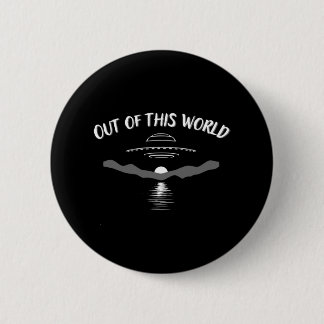 Uit deze wereld meme grap ronde button 5,7 cm