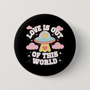 Uit deze wereld meme grappig citaat ronde button 5,7 cm