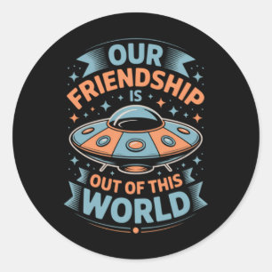 Uit deze wereld Meme Viral Funny Quote Meme Ronde Sticker