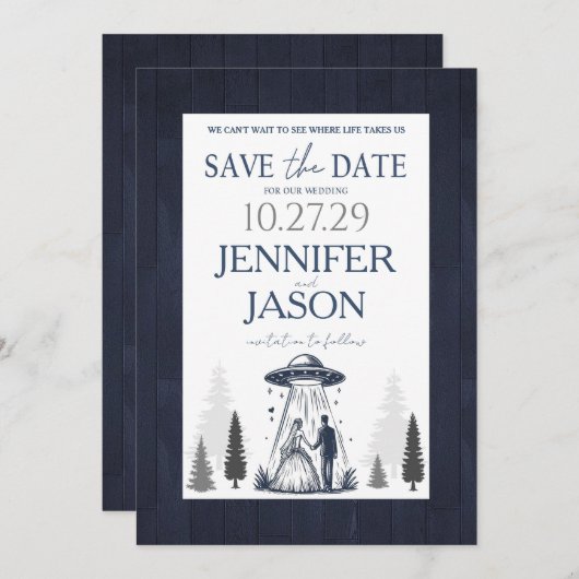 Uit deze wereld save the date (Voorkant / Achterkant)