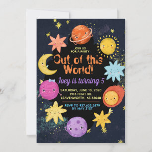 Uit deze World Outerspace Invitation Kaart