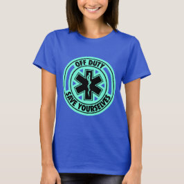 Uit dienst bespaart u zelf grappige EMT T-shirt