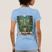 Uit dienst leraar in een studie T-shirt (Achterkant)