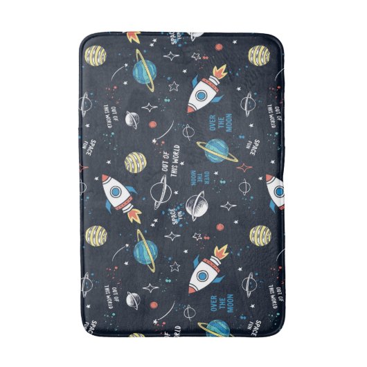 Uit dit World Space Pattern Badmat (Voorkant Verticaal)