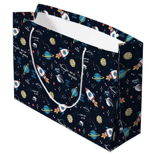 Uit dit World Space Pattern Groot Cadeauzakje (Achterkant Gekanteld)