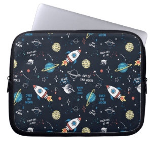 Uit dit World Space Pattern Laptop Sleeve