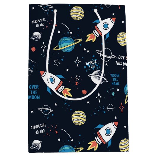 Uit dit World Space Pattern Medium Cadeauzakje (Voorkant)