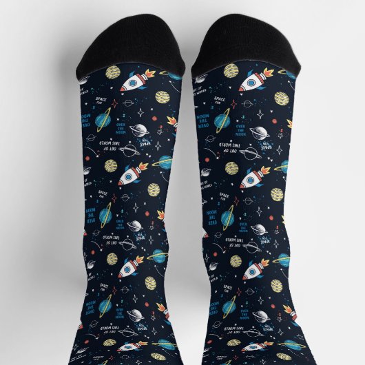 Uit dit World Space Pattern Sokken (Top)