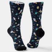 Uit dit World Space Pattern Sokken (Gebogen)