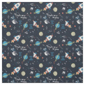Uit dit World Space Pattern Stof (Swatch)