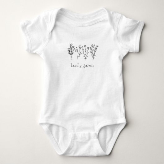 uit één stuk lokaal geteelde baby romper (Voorkant)