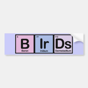 Uit elementen vervaardigde vogels bumpersticker
