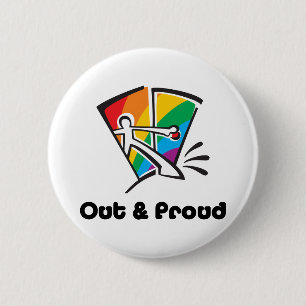 Uit en klaar ronde button 5,7 cm