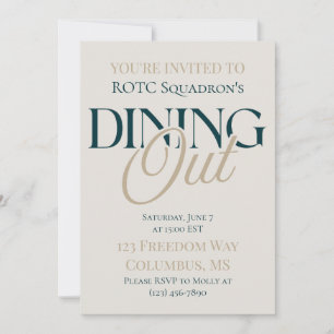 Uit eten - Modern Serif Military Kaart