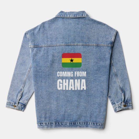 Uit Ghana komen Denim Jacket (Achterkant)