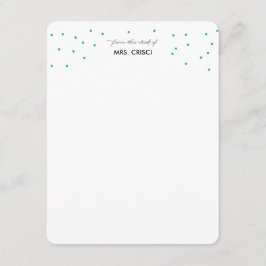 Uit het bureau van notitiekaarten voor leraren kaart