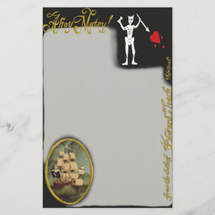 Uit het bureau van Pirate Edward Teach Stationery Briefpapier