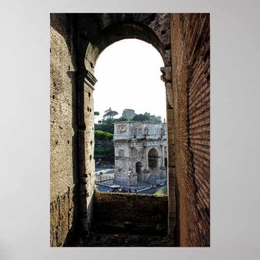 Uit het Colosseum kijken Poster (Voorkant)