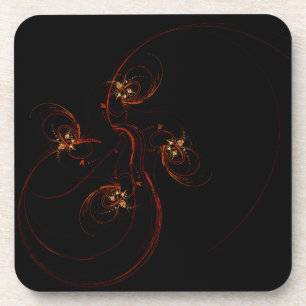 Uit het donkere Abstracte Art Cork Onderzetter