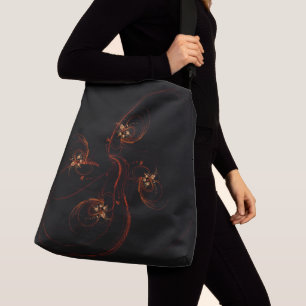 Uit het donkere Abstracte kunstdwarslichaam Crossbody Tas