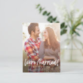 Uit het hart bruiloft aankondiging Briefkaart (Staand voorkant)