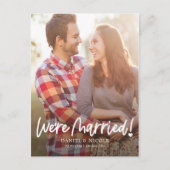 Uit het hart bruiloft aankondiging Briefkaart (Voorkant)