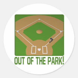 Uit het park ronde sticker