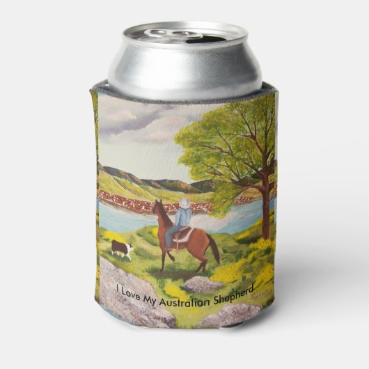 Uit het Westen Schilderen aangepaste Koelbox Blikjeskoeler (Blikje Achterkant)