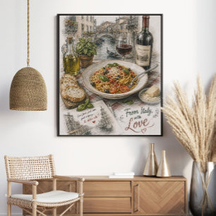 uit Italië, met liefde Venetiaanse Pasta Poster