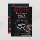 Uit je Scream Halloween Party Uitnodiging (Voorkant / Achterkant)