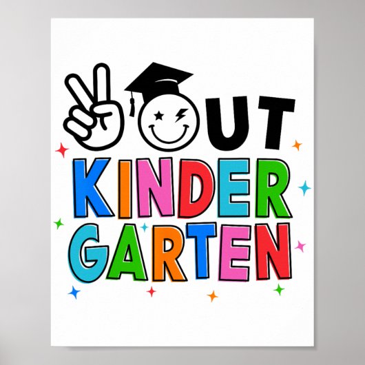 Uit kleuterschool Afstuderen Laatste dag van schoo Poster (Voorkant)