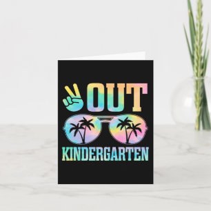 Uit kleuterschool Laatste dag van school Afstudere Kaart