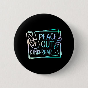 Uit kleuterschool Laatste dag van school Zomer Bre Ronde Button 5,7 Cm