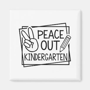 Uit kleuterschool Laatste dag van school Zomervaka Magneet