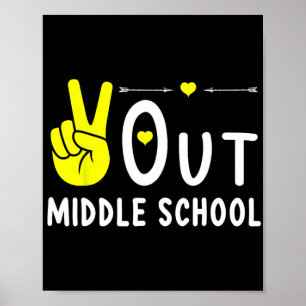 Uit Middelbare School Laatste Dag van School Afstu Poster