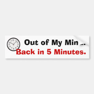 Uit mijn gedachten. -Bumpersticker Bumpersticker