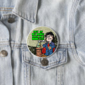 Uit mijn gedachten ronde button 7,6 cm (In situ)