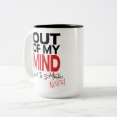 Uit mijn gedachten - Terug Nooit Mok (Voorkant links)