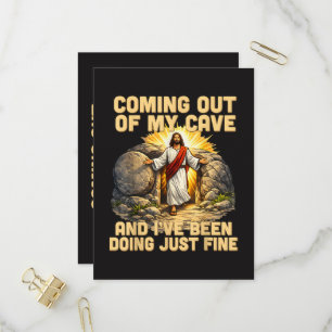 Uit mijn grot komen De opstanding van Jezus Uitnodiging Briefkaart