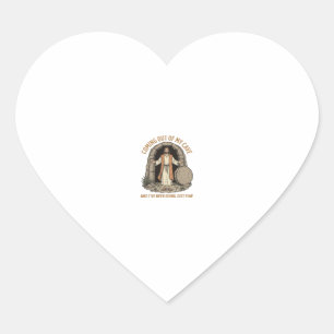 Uit mijn grot komend Grappig Christelijk Vintage T Hart Sticker